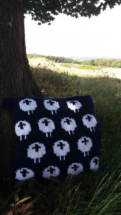 Blue Multi Sheep Cushion - Image 4