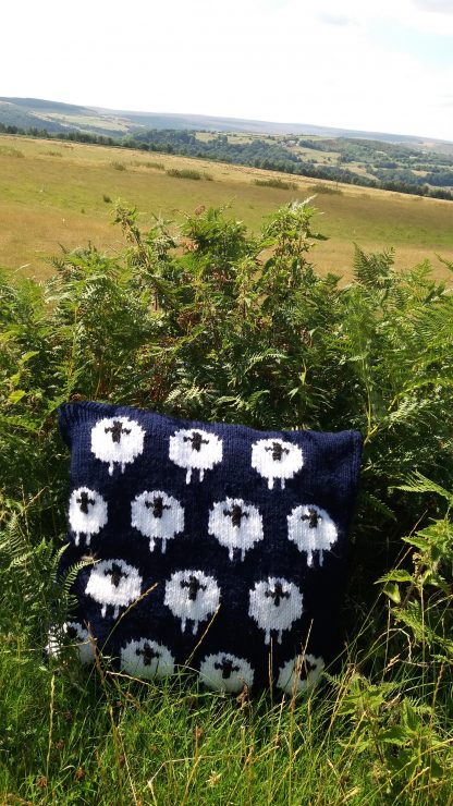 Blue Multi Sheep Cushion - Image 3