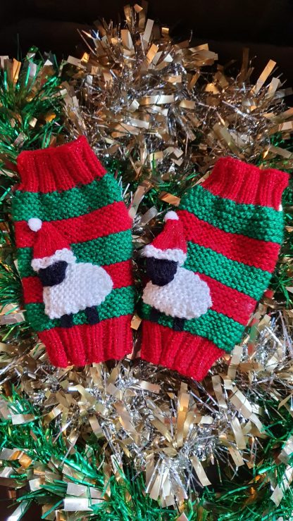 Christmas 3D Sheep Wrist Warmers
