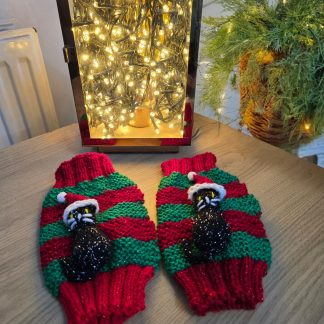 Cat Xmas Wrist Warmers